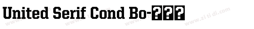 United Serif Cond Bo字体转换